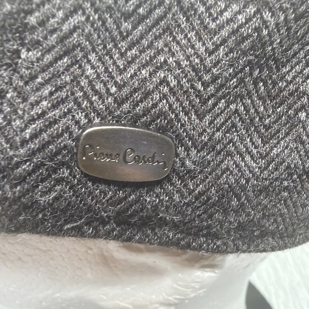 Pierre Cardin Paris Newsboy Cap Gray Herringbone Ivy Hat Men's 58 - Picture 3 of 10